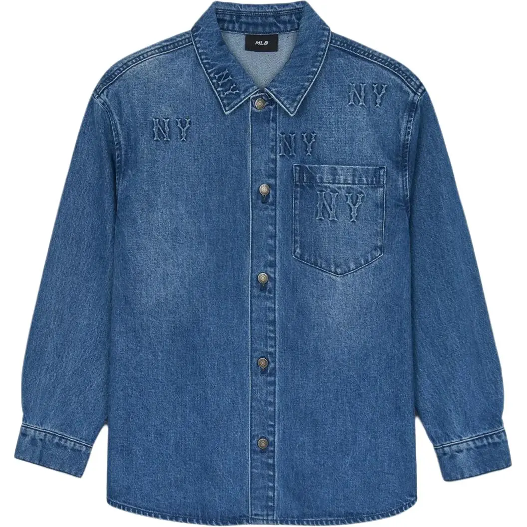 MLB New York Yankees Shirt Unisex Denim Blue