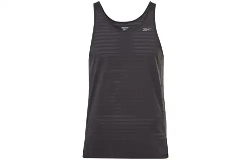 Reebok Tank Tops Men's Black Crew Neck Moderate Straight Fit