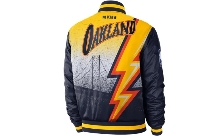 Nike Jackets Men's Dark Blue Baseball Collar Moderate Straight Fit