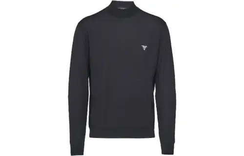 【Previous Season】logo-embroidered fine-knit jumper