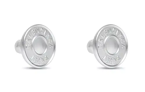 Balenciaga Stud Earrings Women's Silver