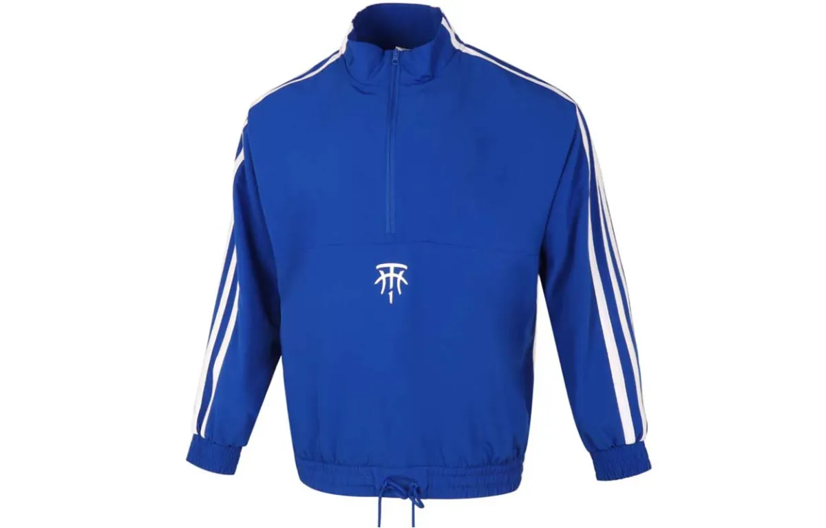 Adidas Jackets Men's Blue Stand Collar Moderate Other