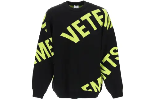 Vetements Sweaters Men's Black Crew Neck