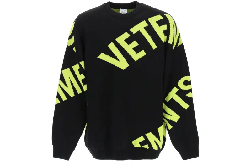Vetements Sweaters Men's Black Crew Neck