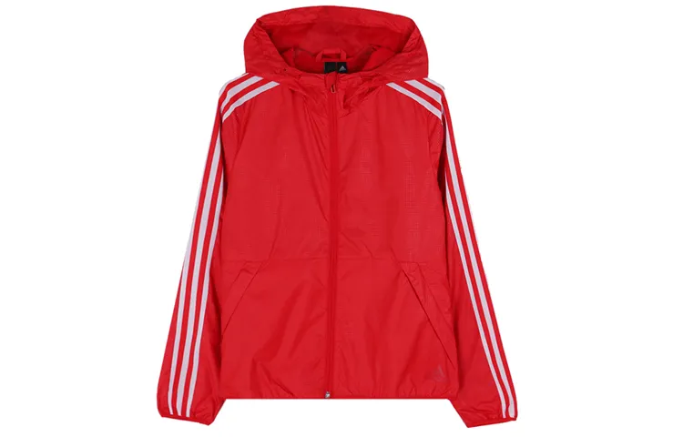 Adidas Jackets Women's Red Hooded Moderate Other
