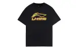 Li Ning T Shirts Men's Black Crew Neck Moderate Straight Fit