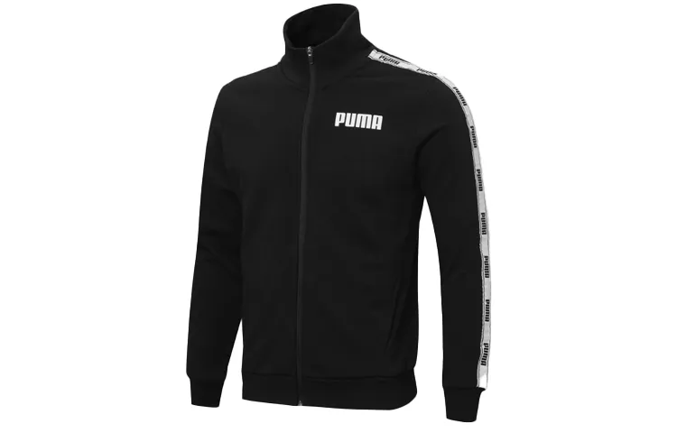 PUMA Jackets Men's Black Stand Collar Moderate Other