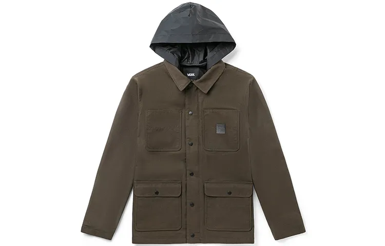 Vans Jackets Men's Dark Brown Hooded (Non-detachable) Moderate Other