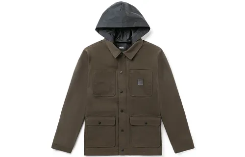 Vans Brown jacket for leisure with hood