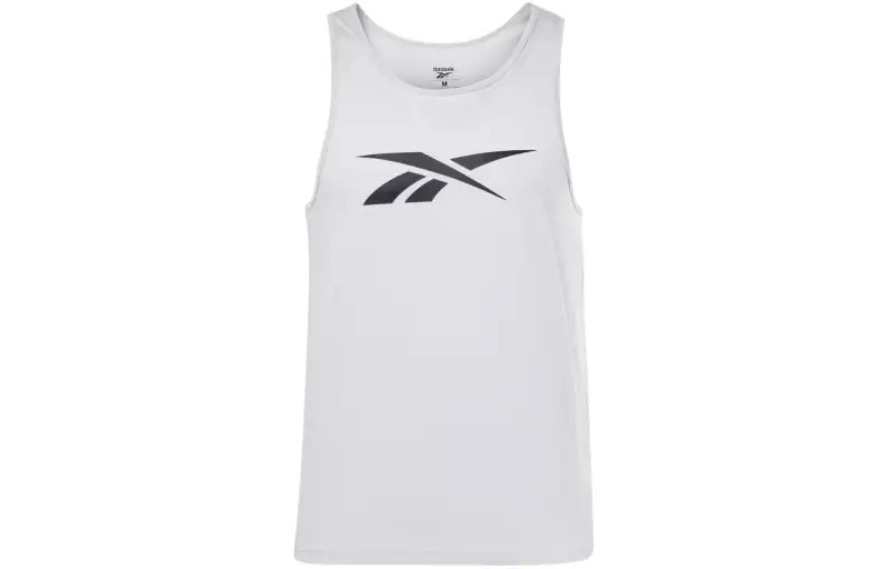 Reebok Tank Tops Men's Gray Crew Neck Moderate Straight Fit
