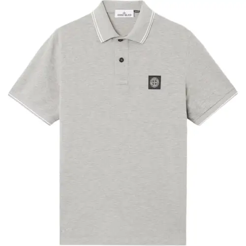 Stone Island piqué cotton polo shirt