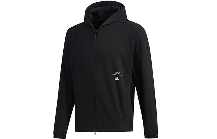 Adidas Jackets Men's Black Hooded Moderate Other