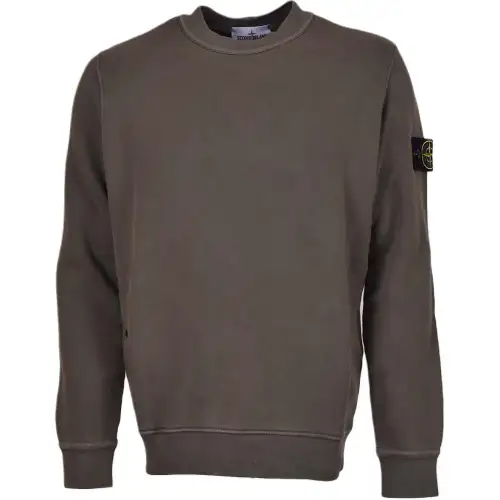 STONE ISLAND Logo Patch Crewneck Sweatshirt