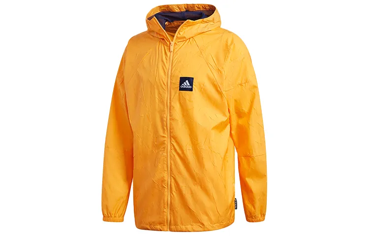 Adidas Jackets Men's Yellow Hooded Moderate Other