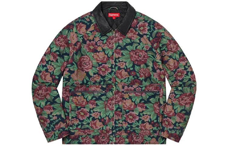 Supreme Leather Collar Work Jacket