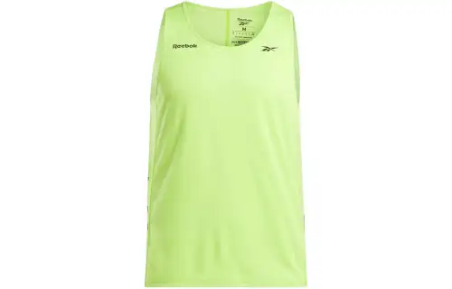 Reebok Tank Tops Men's Green Crew Neck Moderate Straight Fit