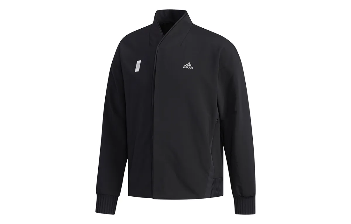Adidas Jackets Men's Black Baseball Collar Moderate Other