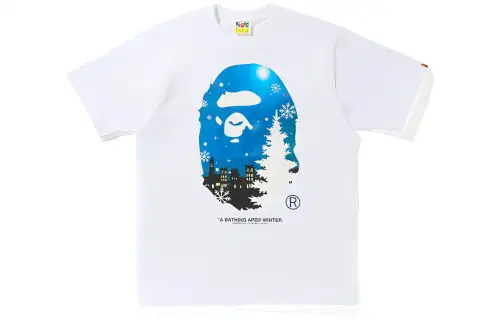 Bape Christmas Ape Head Glow In The Dark Tee