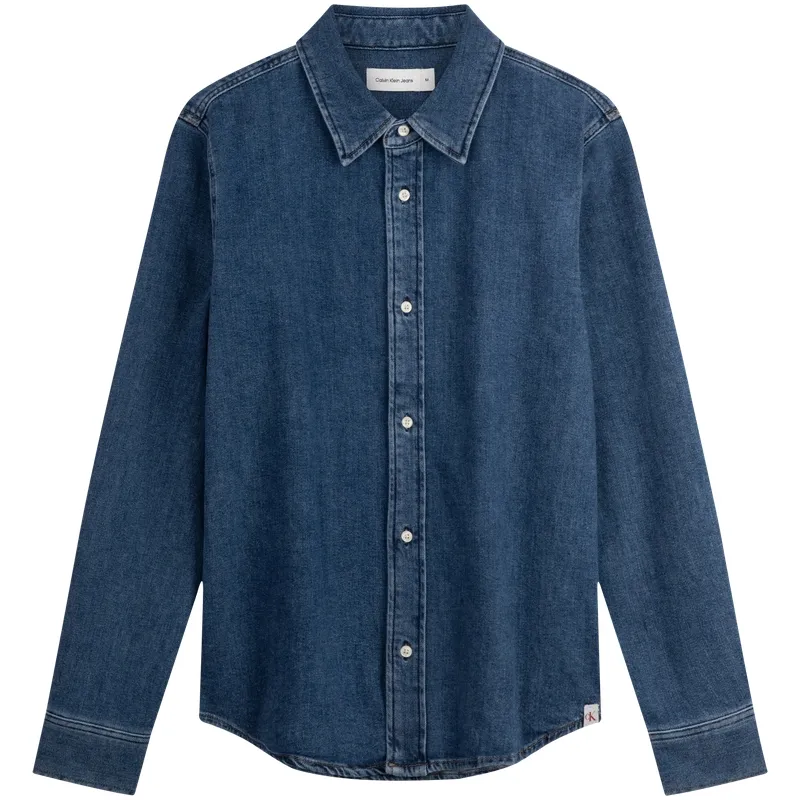 CALVIN KLEIN Shirt Men's Denim Blue