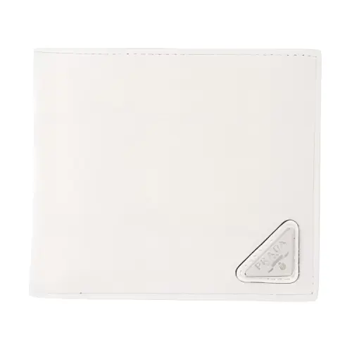 PRADA Saffiano Leather Wallet Men's White