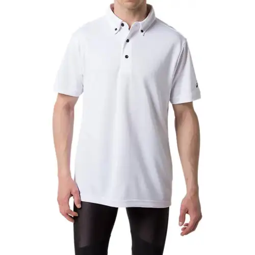 ASICS Polo Shirts Men's White Polo Collar Moderate Other