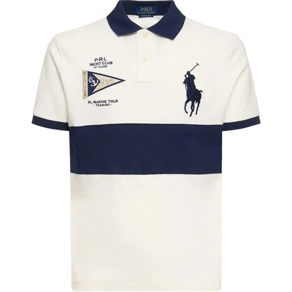 Polo Ralph Lauren Polo Shirt Custom Slim Fit Men's Ecru