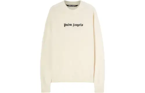 Palm Angels logo-embroidered wool-blend jumper