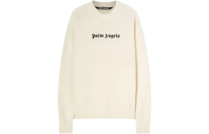 Palm Angels logo-embroidered wool-blend jumper