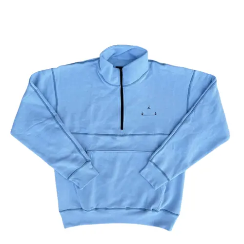 Jordan Sports Lifestyle Collection, Casual Fleece Lined Thermal Stand Collar Sweatshirt Men's Blue