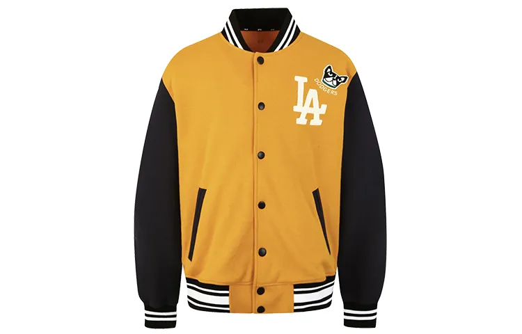 MLB Bark Monster LA Dodgers Jackets Unisex Yellow Baseball Collar Moderate