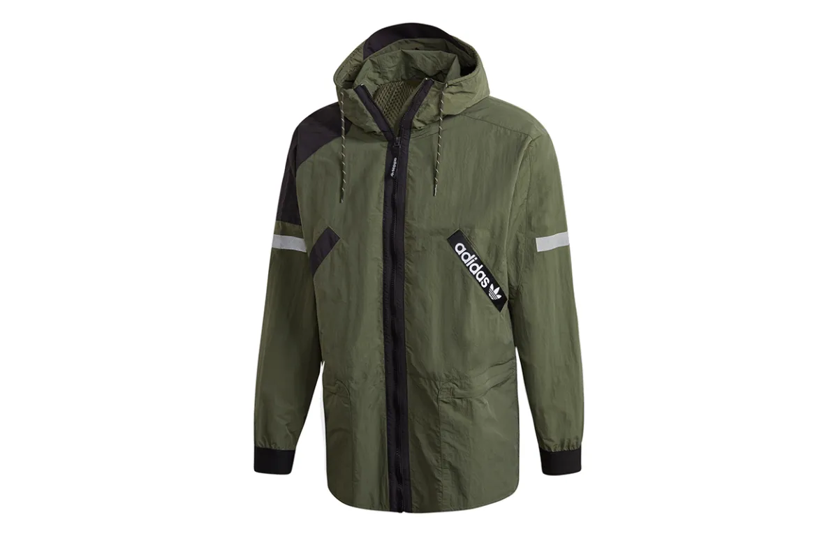 Adidas Originals Jackets Men's Basic Green Hooded Moderate Other