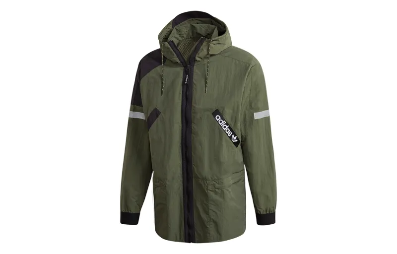 Adidas Originals Jackets Men's Basic Green Hooded Moderate Other