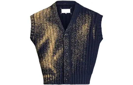 Maison Margiela Sandstorm contrasting-trim V-neck cardigan