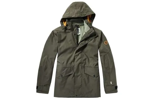 Timberland Jackets Men's Green Detachable Hood Moderate Other