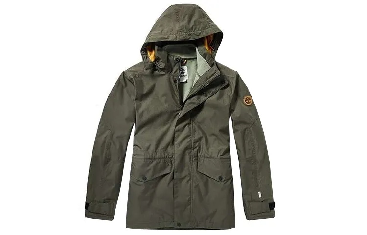 Timberland Jackets Men's Green Detachable Hood Moderate Other