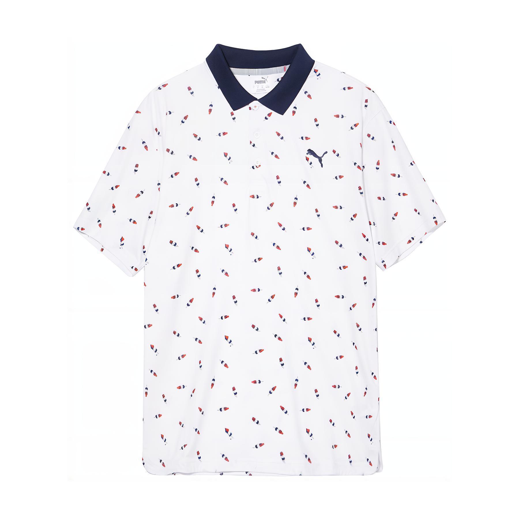 Мужская футболка PUMA (бело-бордовая)
