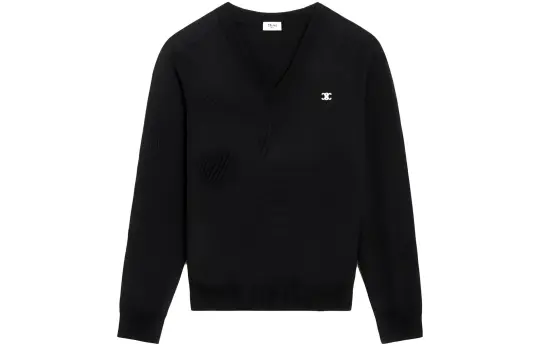 CELINE Sweaters Men's Black V Neck Moderate Other
