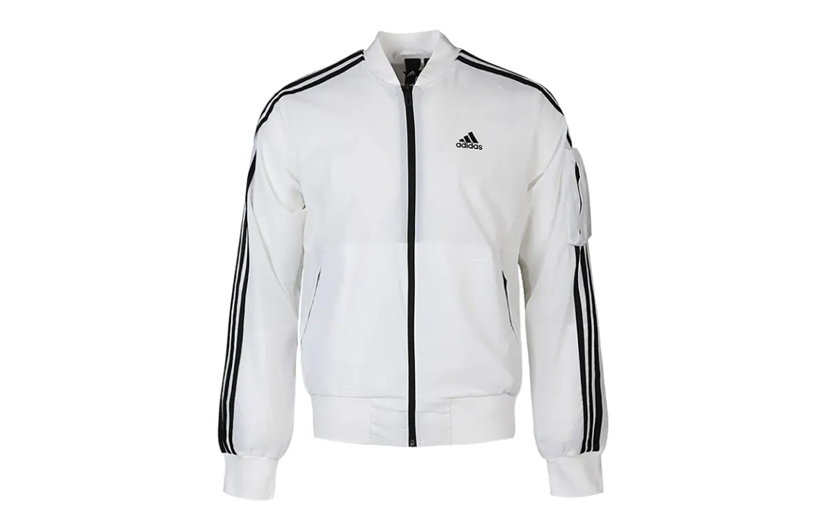 Adidas Jackets Men's White Baseball Collar Moderate Other
