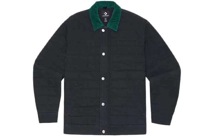 Converse Jackets Men's Black Lapel Moderate Workwear