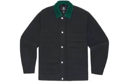 Converse Jackets Men's Black Lapel Moderate Workwear
