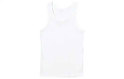 UNIQLO Tank Tops Unisex White Crew Neck Moderate Other