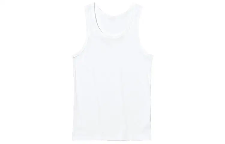 UNIQLO Tank Tops Unisex White Crew Neck Moderate Other