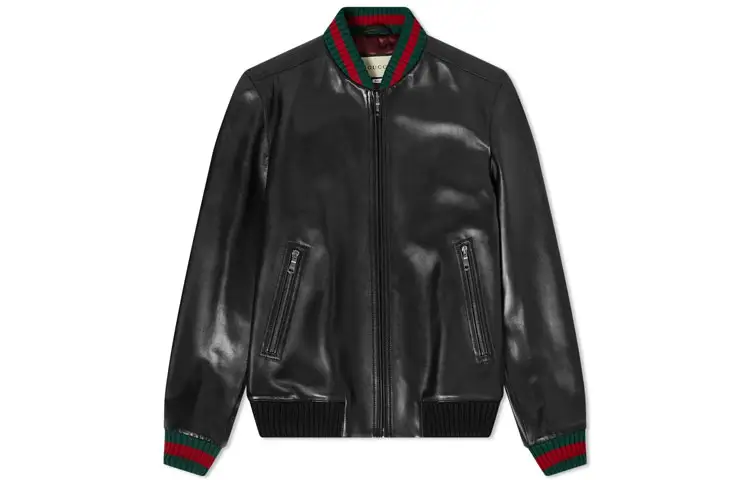 【Previous Season】Web-detail leather jacket