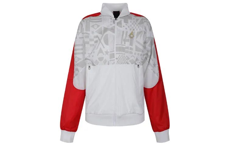 Jordan LGC FIBA Jackets Men's White Hooded Moderate Other