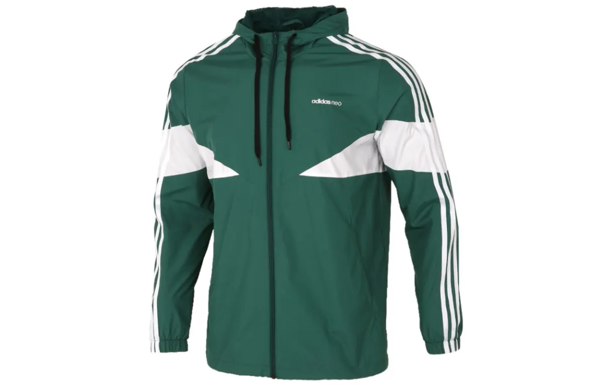 Adidas Jackets Men's Green Hooded Moderate Other