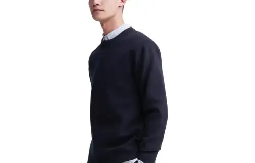 UNIQLO Knitwear Unisex Black Lapel Moderate Other