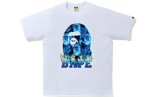 Bape Ape Head Flame T Shirt