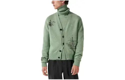 HERMES Cashmere Sweater Men's Green
