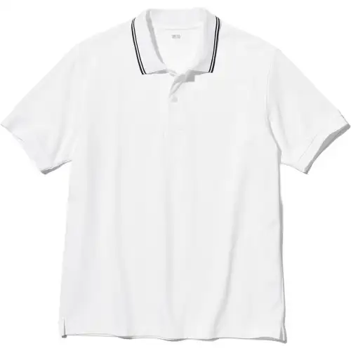 UNIQLO Polo Shirts Unisex White Polo Collar Moderate Other
