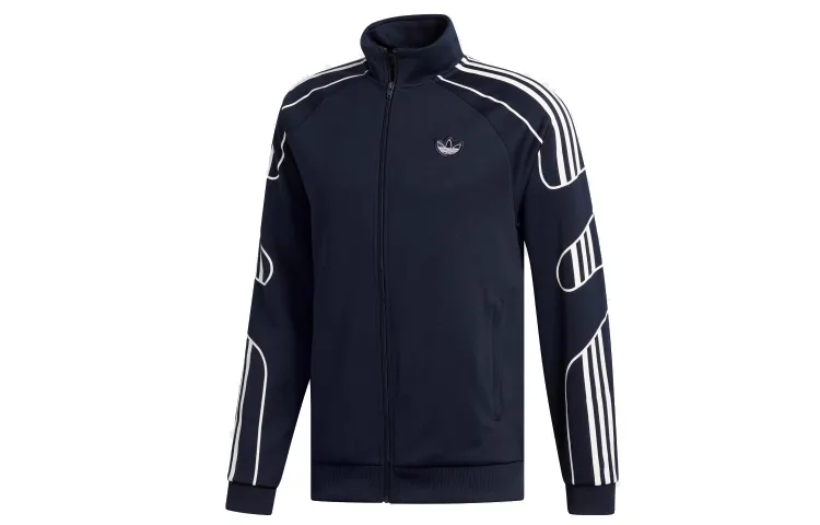 Adidas Originals Jackets Men's Ink Blue Stand Collar Moderate Other